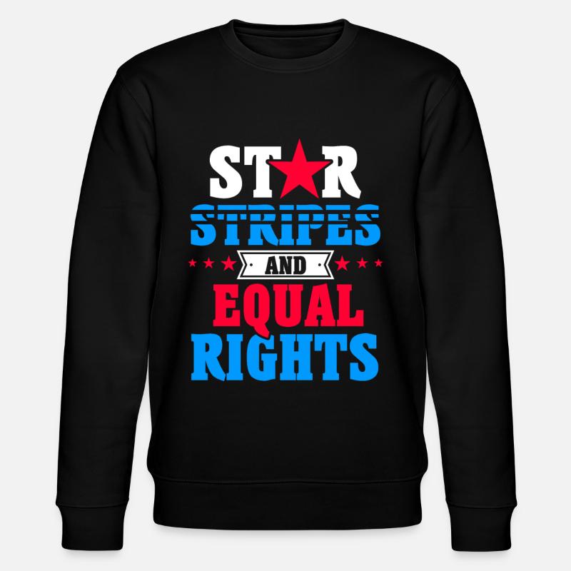 Étoiles, rayures et égalité - Sweat bio CHANGER Stanley/Stella Unisexe - noir