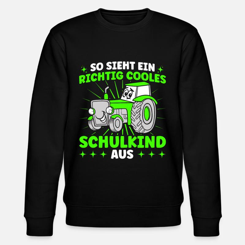 Richtig Cooles Schulkind Schulbeginn - Stanley/Stella Unisex Bio-Sweatshirt CHANGER  - Schwarz