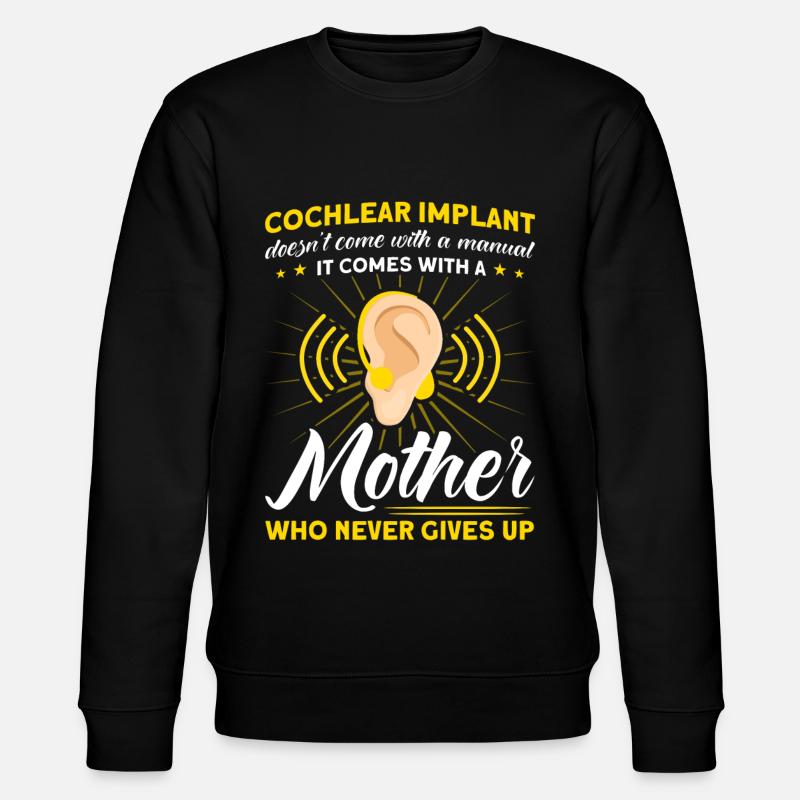 Hörgerät Gebärdensprache Gehörlose - Stanley/Stella Unisex Bio-Sweatshirt CHANGER  - Schwarz