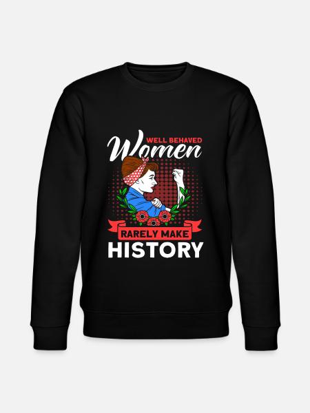 Women make history Feminist - Stanley/Stella CHANGER Unisex Organic Sweatshirt - black