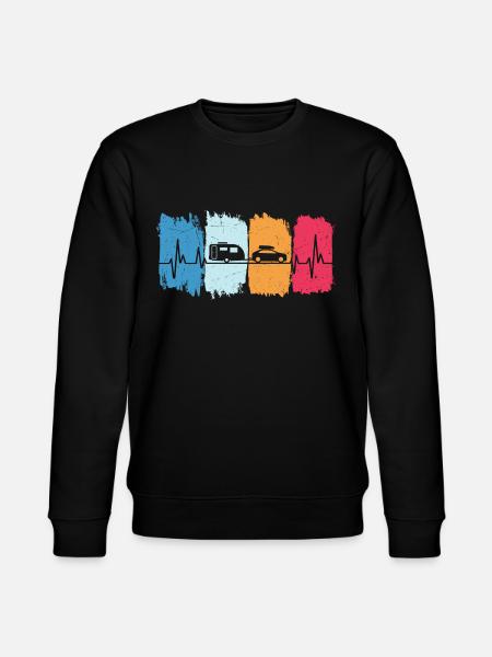 Caravan retro heartbeat camping camping - Stanley/Stella CHANGER Unisex Organic Sweatshirt - black