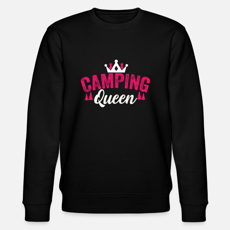 Camping Queen - Stanley/Stella Unisex Bio-Sweatshirt CHANGER  - Schwarz