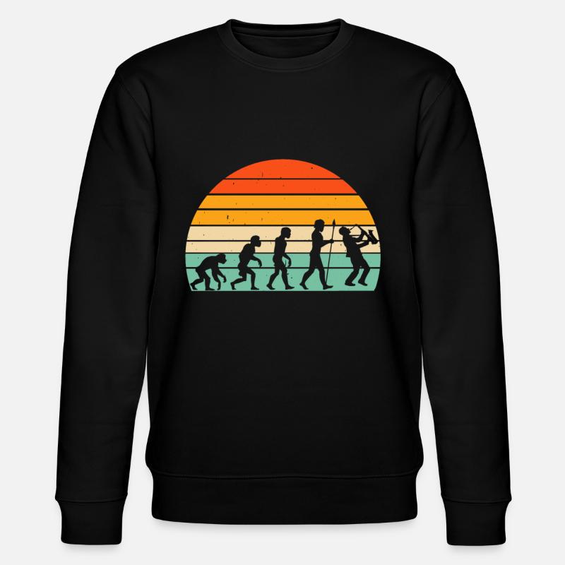Evolution Saxophonspieler - Stanley/Stella Unisex Bio-Sweatshirt CHANGER  - Schwarz