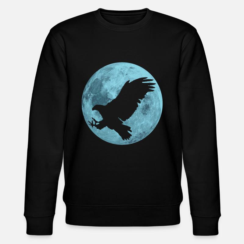 Eagle full moon - Stanley/Stella CHANGER Unisex Organic Sweatshirt - black