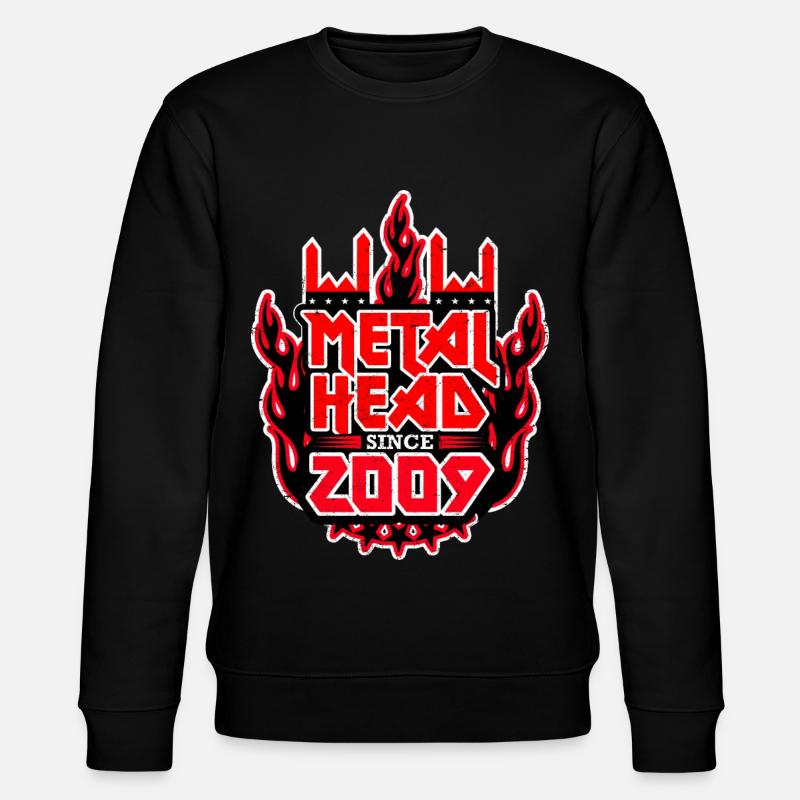 METALHEAD since 2009 - Stanley/Stella Unisex Bio-Sweatshirt CHANGER  - Schwarz