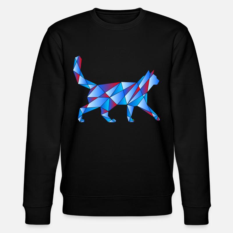 Blaue Katze - Stanley/Stella Unisex Bio-Sweatshirt CHANGER  - Schwarz