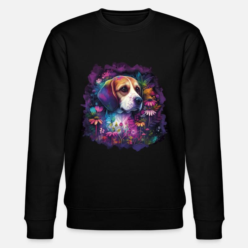 Beagle Beaglemotiv Geschenk - Stanley/Stella Unisex Bio-Sweatshirt CHANGER  - Schwarz