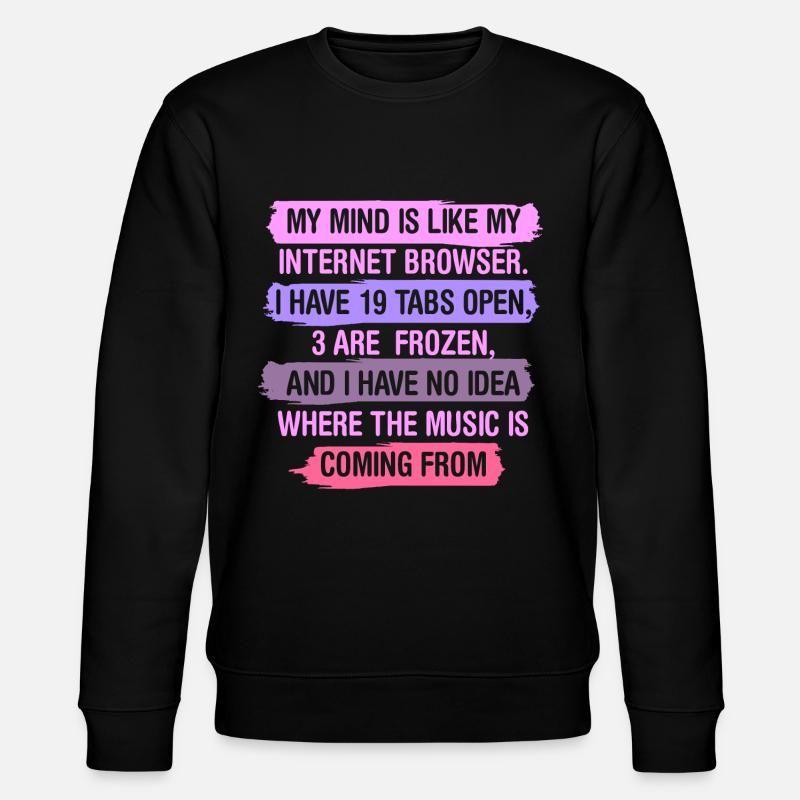 Browser Mind - Stanley/Stella Unisex Bio-Sweatshirt CHANGER  - Schwarz