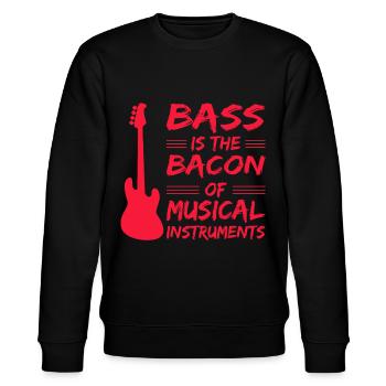 guitar guitar bass bass guitar music heartbeat - Stanley/Stella CHANGER Unisex Organic Sweatshirt - black - Front - Nik (191cm) & Marisol (170cm)