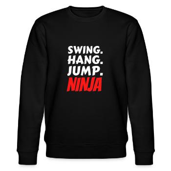 Warrior Ausbildung Training Ninja Youth Warrior Ki - Stanley/Stella Unisex Bio-Sweatshirt CHANGER  - Schwarz - Vorne - Nik (191cm) & Marisol (170cm)