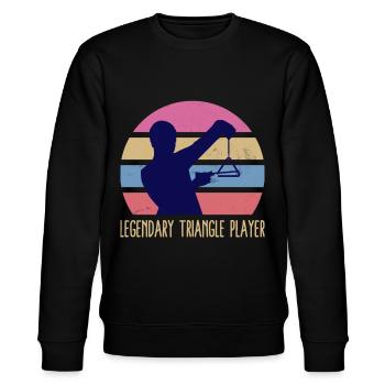 Triangle player hit music triangle player tone playe - Stanley/Stella CHANGER Unisex Organic Sweatshirt - black - Front - Nik (191cm) & Marisol (170cm)