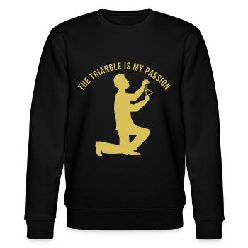 Triangle player hit music triangle player tone playe - Stanley/Stella CHANGER Unisex Organic Sweatshirt - black - Front - Nik (191cm) & Marisol (170cm)