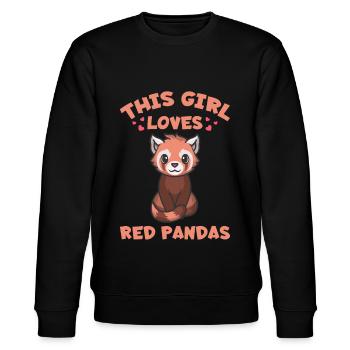 Panda Rouge Panda Rouge Panda Ours Panda Petit Ours - Sweat bio CHANGER Stanley/Stella Unisexe - noir - Devant - Nik (191cm) & Marisol (170cm)