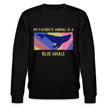 Blauwal Santa Wal Blauwale Orca Delfin Meer Wasser - Stanley/Stella Unisex Bio-Sweatshirt CHANGER  - Schwarz - Vorne - Nik (191cm) & Marisol (170cm)