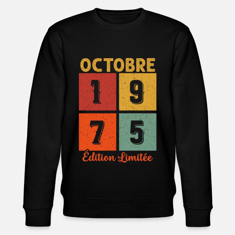 Octobre 1975 Édition limitée - Sweat bio CHANGER Stanley/Stella Unisexe - noir