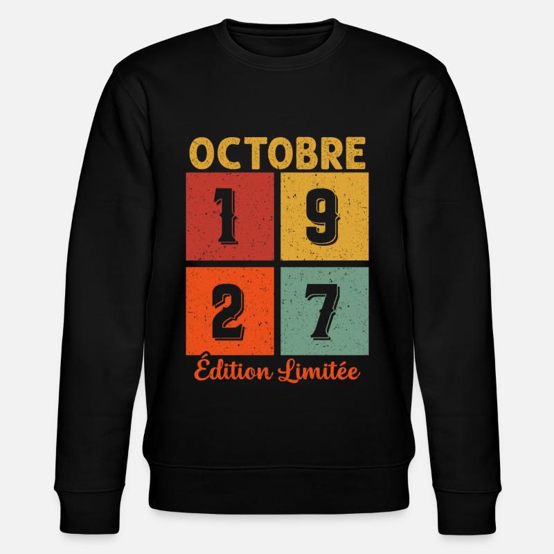 Octobre 1927 Édition limitée - Sweat bio CHANGER Stanley/Stella Unisexe - noir