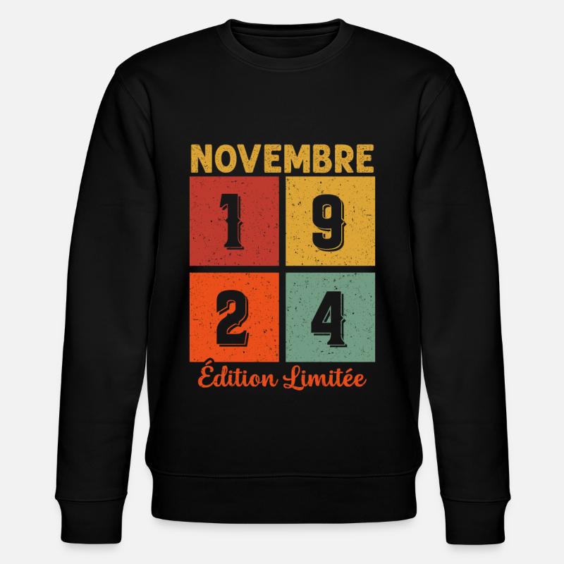 Novembre 1924 Édition limitée - Sweat bio CHANGER Stanley/Stella Unisexe - noir