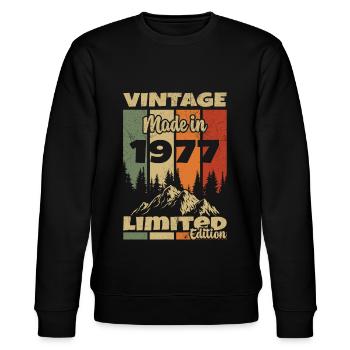 1977 Vintage Original 1977 Cadeau D'anniversaire - Sweat bio CHANGER Stanley/Stella Unisexe - noir - Devant - Nik (191cm) & Marisol (170cm)