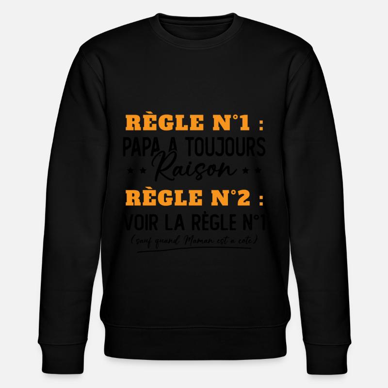 Humour Papa Maman Règles Cadeau - Sweat bio CHANGER Stanley/Stella Unisexe - noir