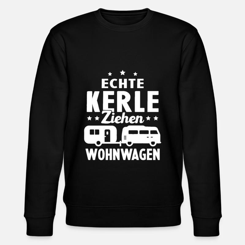 echte kerle ziehen wohnwagen - Stanley/Stella Unisex Bio-Sweatshirt CHANGER  - Schwarz