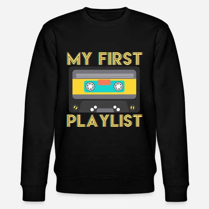 80s 90s Cassette Tape - Stanley/Stella CHANGER Unisex Organic Sweatshirt - black