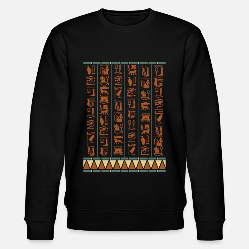 Hieroglyphics Pyramids Ancient Egypt - Stanley/Stella CHANGER Unisex Organic Sweatshirt - black
