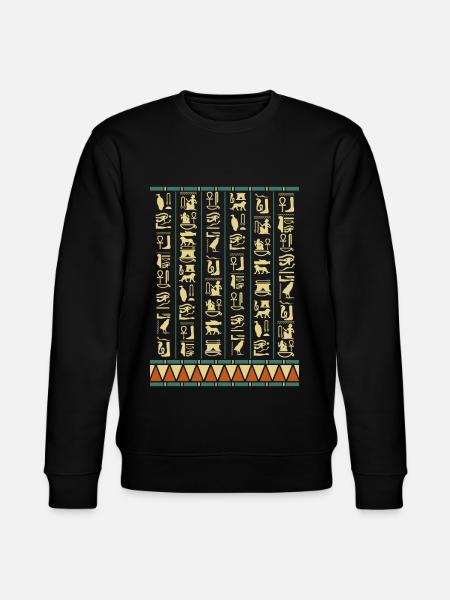 Hieroglyphs Pyramids Ancient Egypt - Stanley/Stella CHANGER Unisex Organic Sweatshirt - black