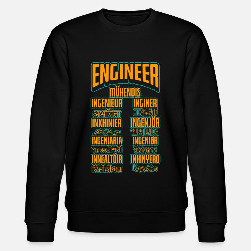 Language Engineer Engineering Career - Stanley/Stella CHANGER Unisex Organic Sweatshirt - black