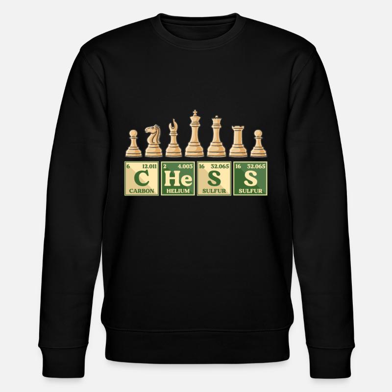Chess Lovers Periodensystem Symbole - Stanley/Stella Unisex Bio-Sweatshirt CHANGER  - Schwarz