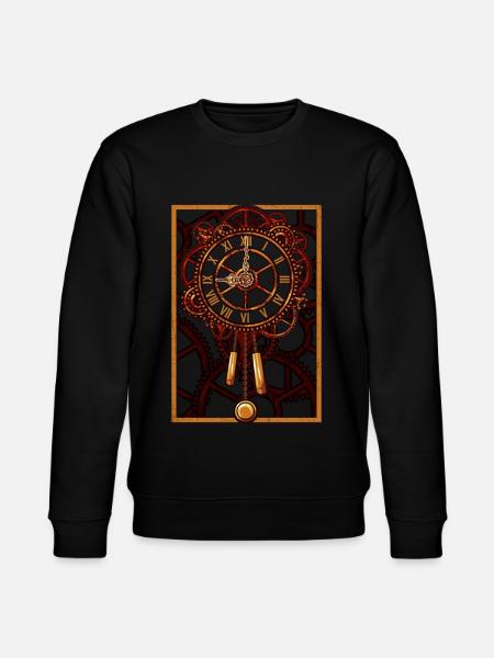 Steampunk Wall Clock Gears - Stanley/Stella CHANGER Unisex Organic Sweatshirt - black