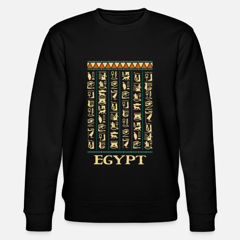 Hieroglyphics Pyramids Ancient Egypt - Stanley/Stella CHANGER Unisex Organic Sweatshirt - black