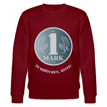 DDR-Mark (édition 20 rouleaux) - Sweat bio CHANGER Stanley/Stella Unisexe - bordeaux - Devant - Nik (191cm) & Marisol (170cm)