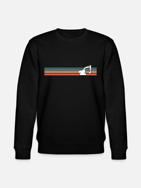 retro excavator construction site - Stanley/Stella CHANGER Unisex Organic Sweatshirt - black