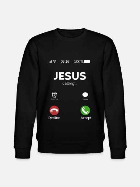 Jesus is Calling - Stanley/Stella CHANGER Unisex Organic Sweatshirt - black