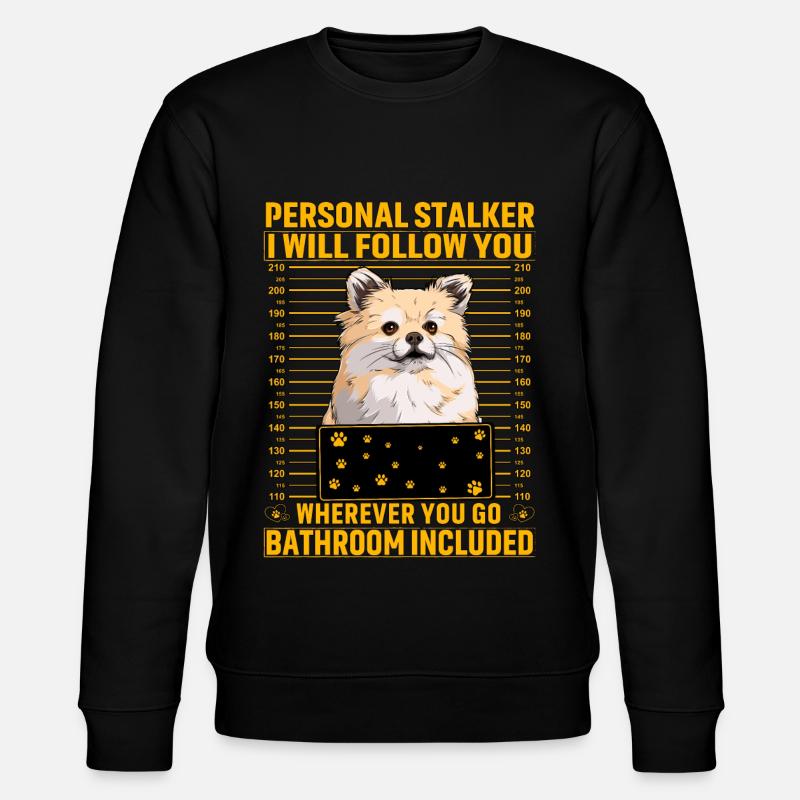 Pomeranian Lustiger Spruch - Stanley/Stella Unisex Bio-Sweatshirt CHANGER  - Schwarz