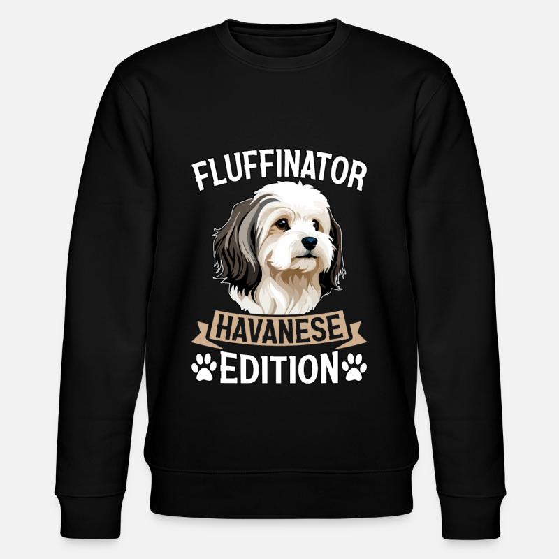 Fluffinator Havanese Edition - Stanley/Stella CHANGER Unisex Organic Sweatshirt - black
