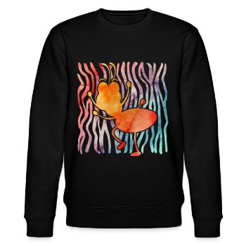 Ameise - Stanley/Stella Unisex Bio-Sweatshirt CHANGER  - Schwarz - Vorne - Nik (191cm) & Marisol (170cm)