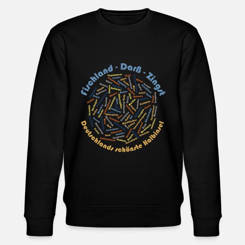 WordCloud (Fischland-Darß-Zingst-Edition) - Stanley/Stella Unisex Bio-Sweatshirt CHANGER  - Schwarz