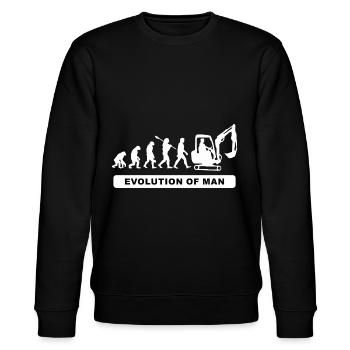 Excavator driver shirts / excavator driver sayings / Excavator - Stanley/Stella CHANGER Unisex Organic Sweatshirt - black - Front - Nik (191cm) & Marisol (170cm)