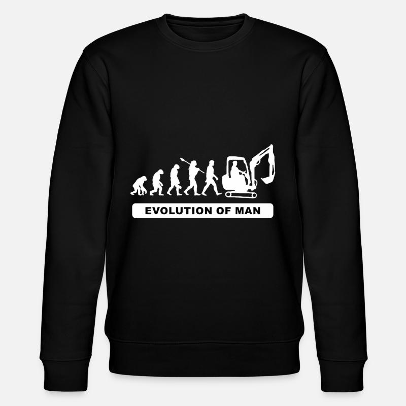 Baggerfahrer Shirts/Baggerfahrer Sprüche/Excavator - Stanley/Stella Unisex Bio-Sweatshirt CHANGER  - Schwarz