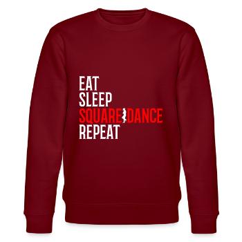 Square dance - Stanley/Stella CHANGER Unisex Organic Sweatshirt - burgundy - Front - Nik (191cm) & Marisol (170cm)