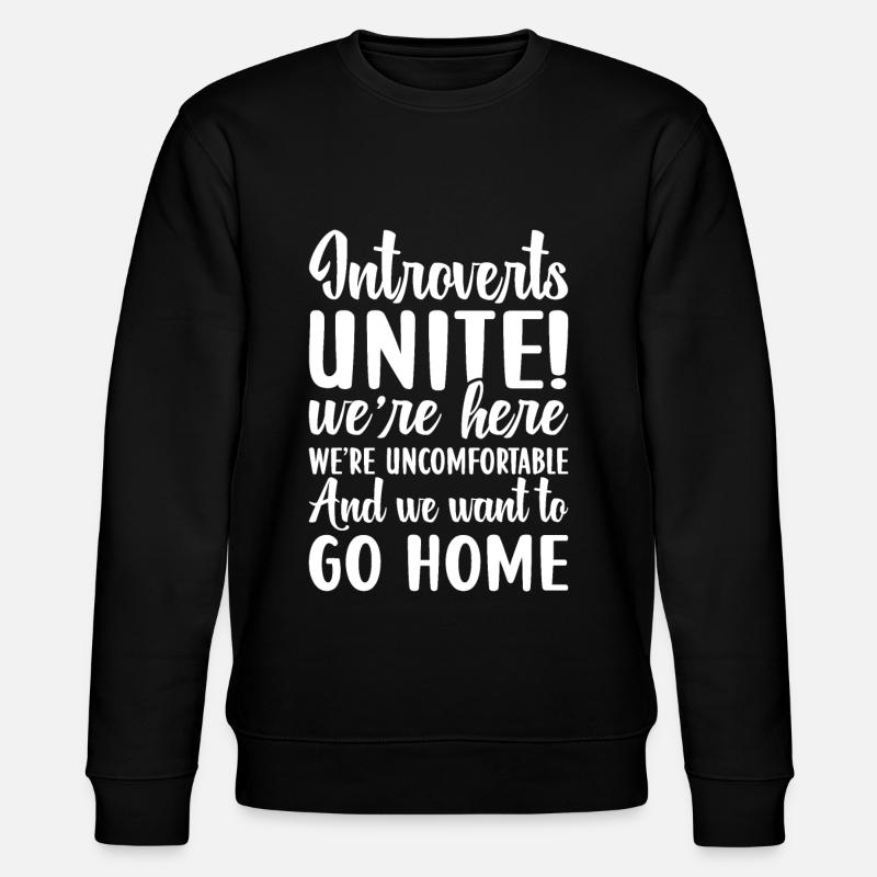 Introvertiert Schüchtern Antisozial - Stanley/Stella Unisex Bio-Sweatshirt CHANGER - Schwarz
