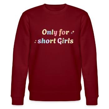 Only for little girls - Stanley/Stella CHANGER Unisex Organic Sweatshirt - burgundy - Front - Nik (191cm) & Marisol (170cm)