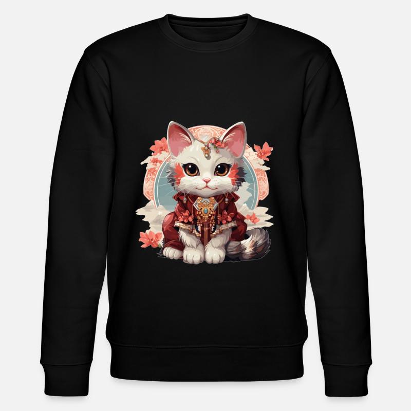 Katze Katzen - Stanley/Stella Unisex Bio-Sweatshirt CHANGER - Schwarz