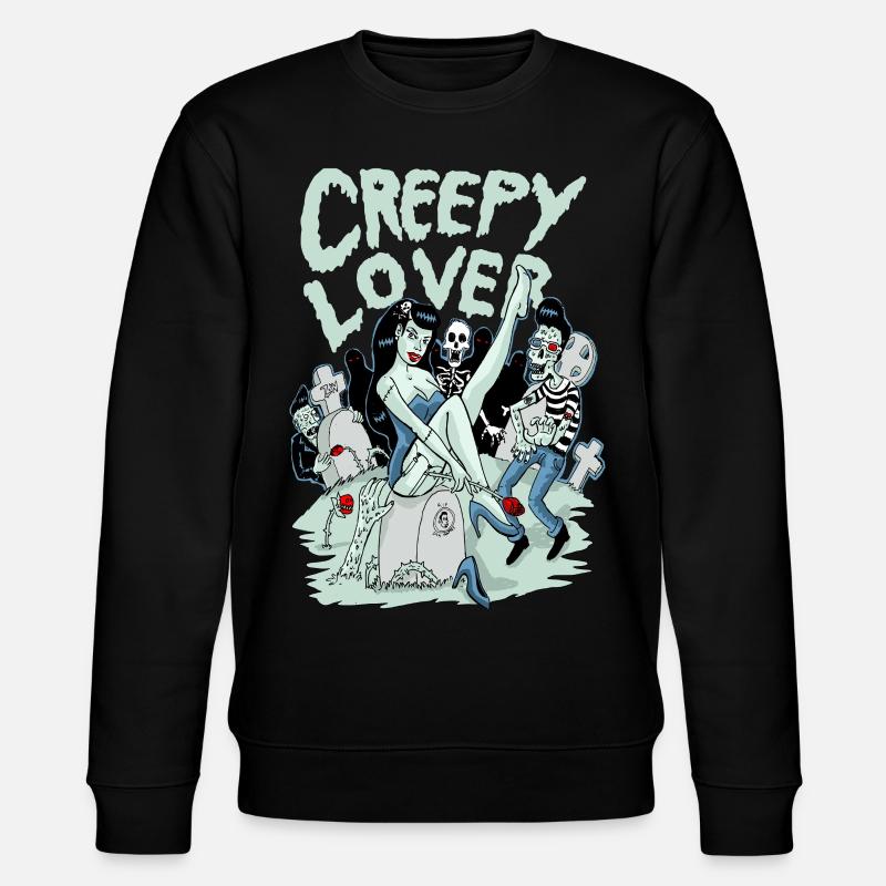 creepylover - Stanley/Stella Unisex Bio-Sweatshirt CHANGER  - Schwarz