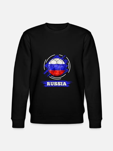 Soccer country flag Russia - Stanley/Stella CHANGER Unisex Organic Sweatshirt - black