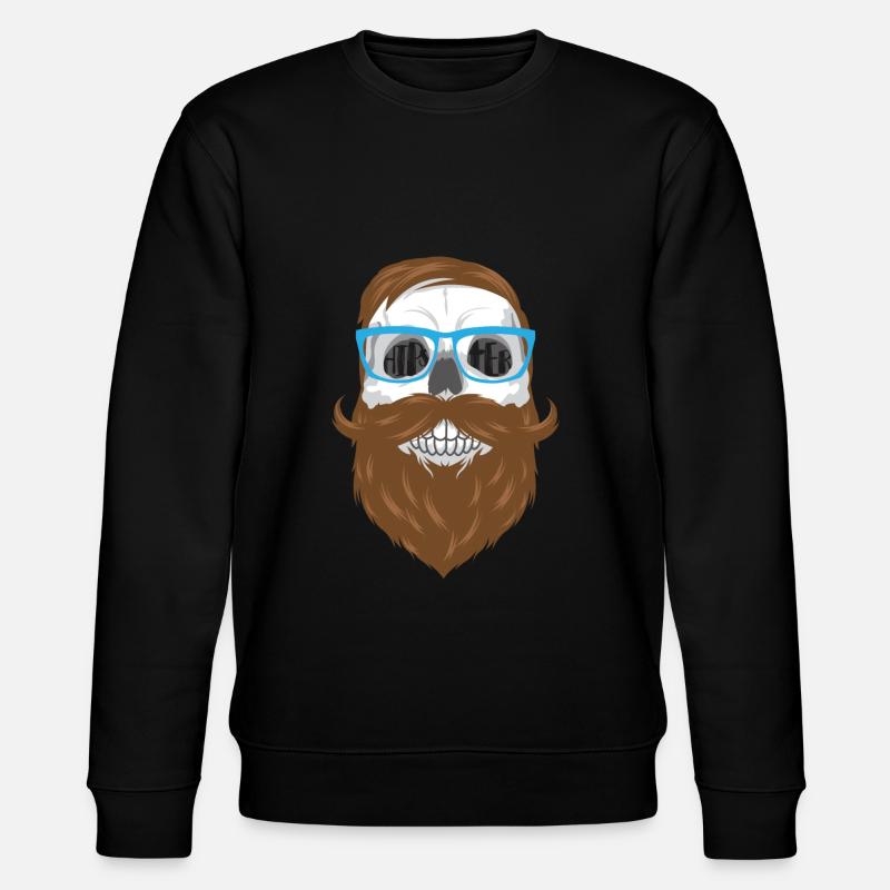 Skull Hipster - Stanley/Stella Unisex Bio-Sweatshirt CHANGER  - Schwarz
