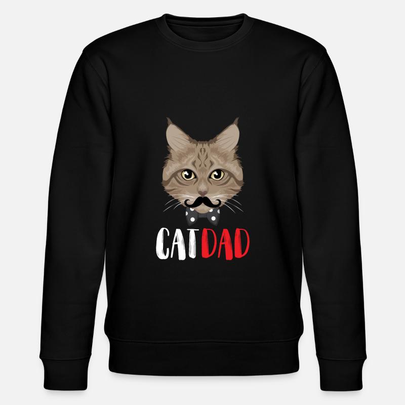 Stolzer Katzen Papa - Stanley/Stella Unisex Bio-Sweatshirt CHANGER  - Schwarz