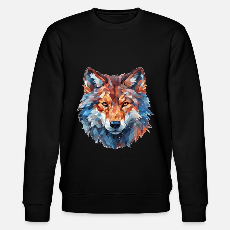 Wolf Art - Stanley/Stella CHANGER Unisex Organic Sweatshirt - black