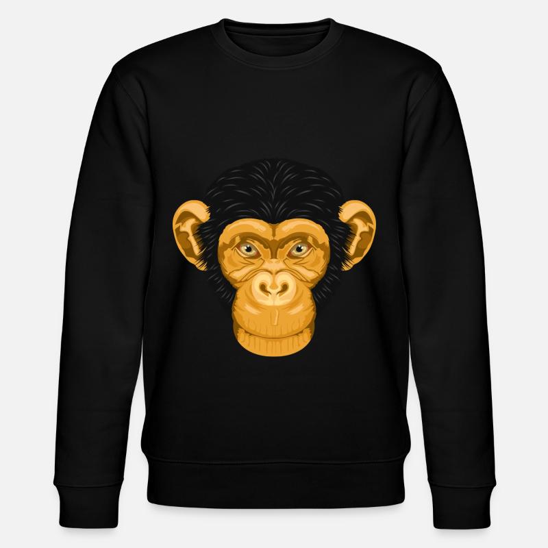 Singes Chimpanzés Singes - Sweat bio CHANGER Stanley/Stella Unisexe - noir